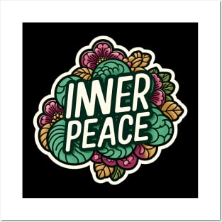 INNER PEACE - TYPOGRAPHY INSPIRATIONAL QUOTES Posters and Art